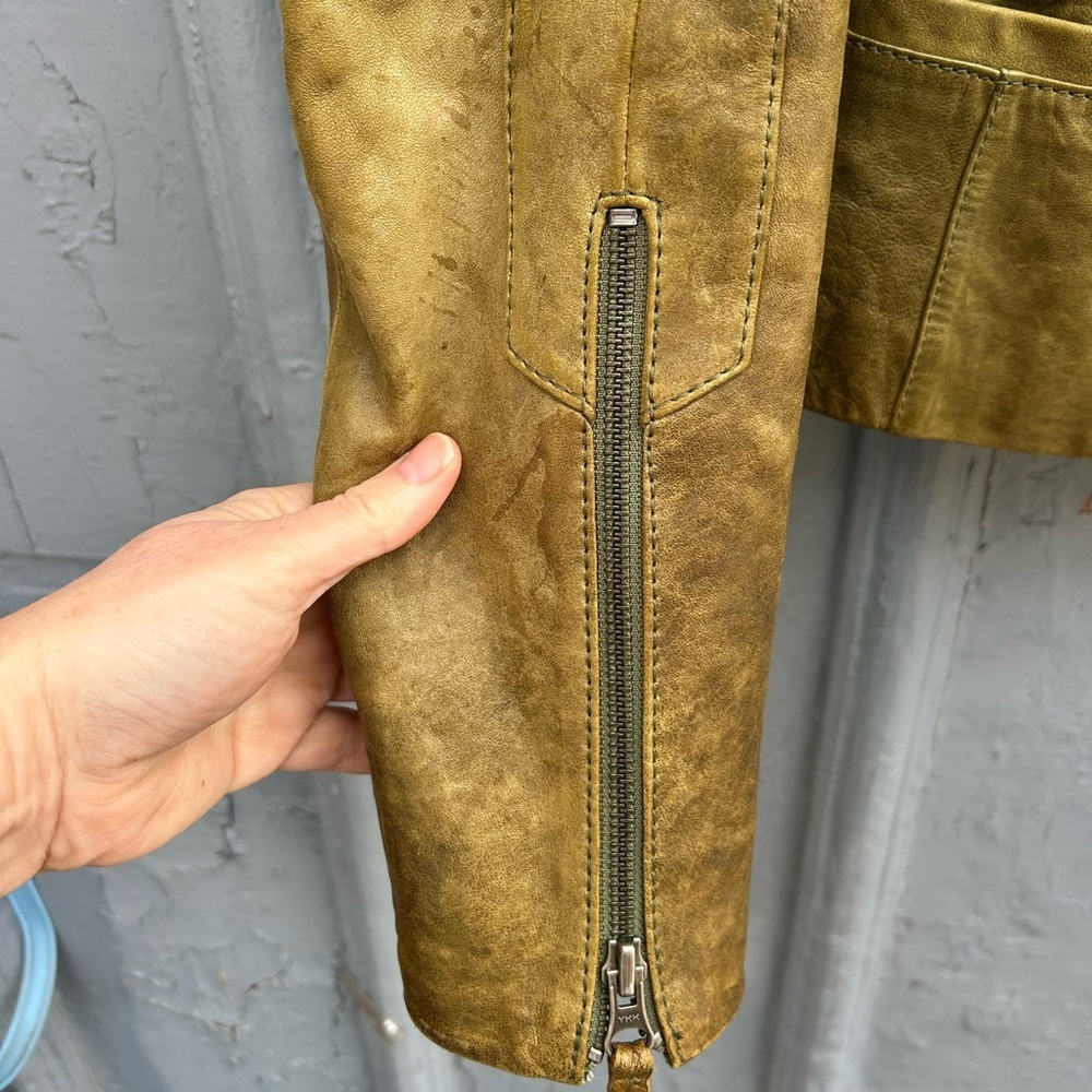 Danier tan leather moto Jacket, size xs - Picture 4 of 8